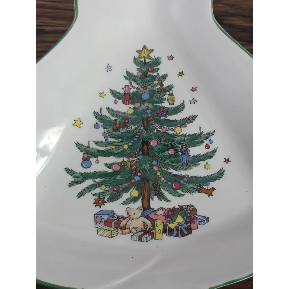 Nikko Christmas Tree Shaped Serving Dish Japan- Christmastime